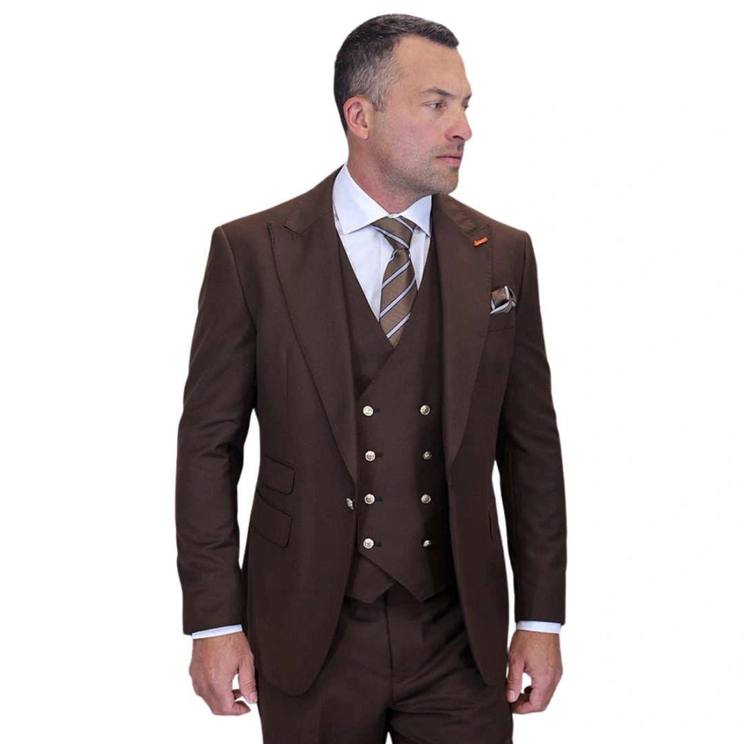 Aether Crest: Elegant Brun 3-Del Suits – Din Nye Statement.